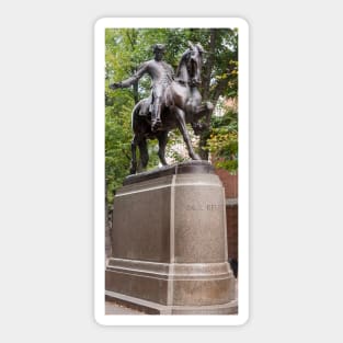 Paul Revere rides - large bronze statue in Boston. Sticker